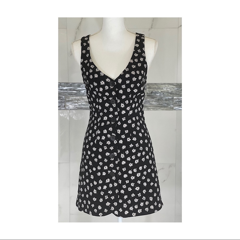 Summer black mini dress
